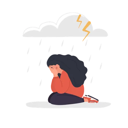 Sad woman Illustration