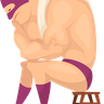 illustration muscular fighter