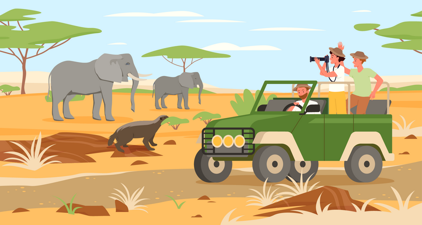 Safari por la jungla  Ilustración