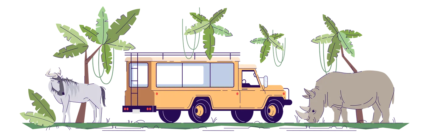 Safari trip  Illustration