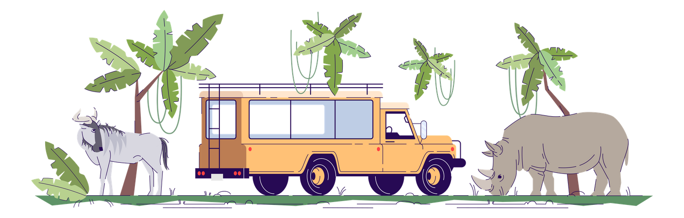 Safari trip  Illustration