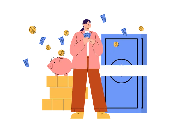 Safe deposit Box  Illustration