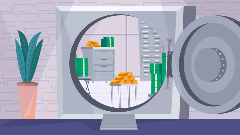 Safe deposit box  Illustration