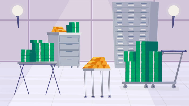 Safe deposit box  Illustration