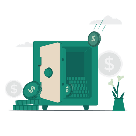 Safe Deposit  Illustration