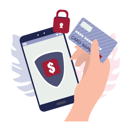 Safe mobile payment  Illustration