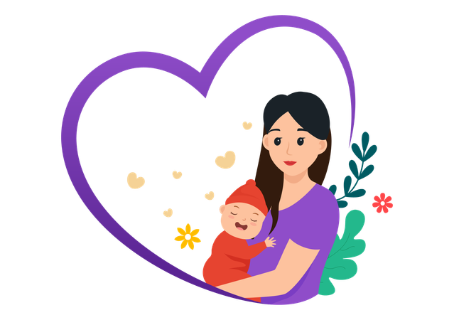 Premium National Safe Motherhood Day Illustration pack from People ...