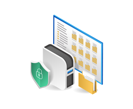 Safest data storage  Illustration