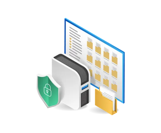 Safest data storage  Illustration