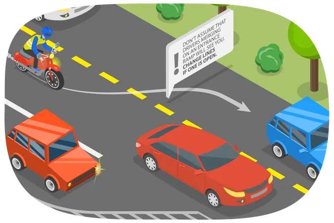 Safety Driving  Illustration