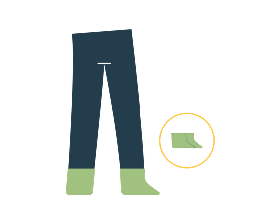 Safety equipment for legs  Illustration