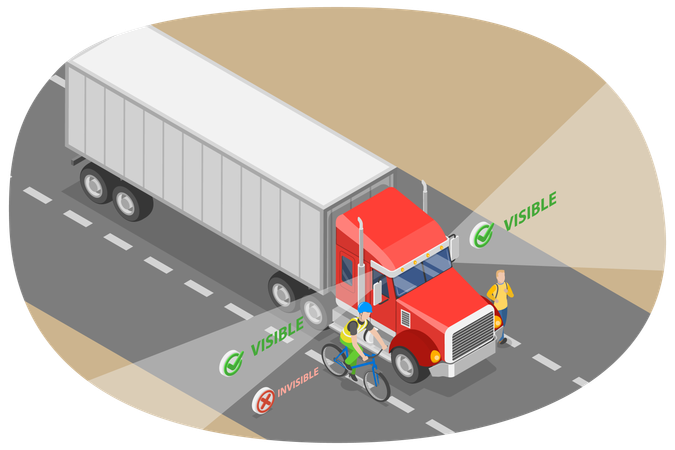 Safety Truck Driving Rules  Illustration