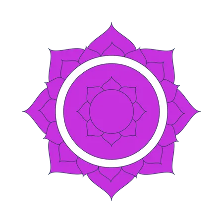 Symbole du chakra couronne de Sahasrara  Illustration