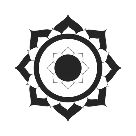 Symbole du chakra couronne de Sahasrara  Illustration