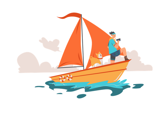 Sailing Illustration