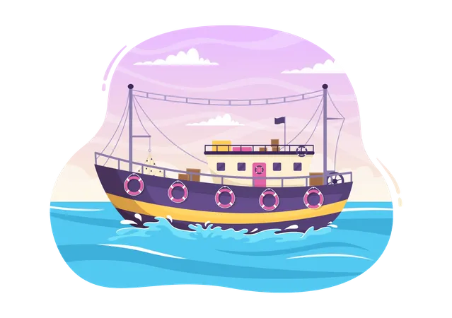 Sailing Boat  Illustration