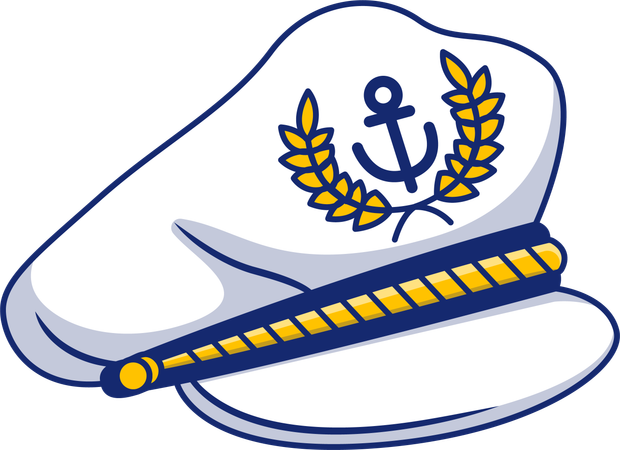 Sailor Captain Hat  Illustration