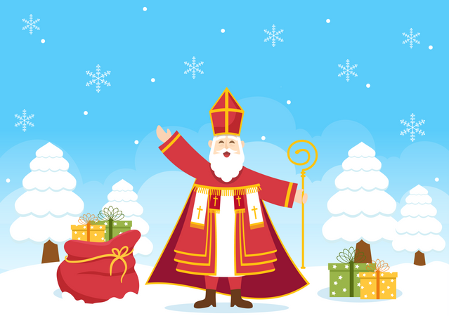 Saint on Nicholas Day  Illustration