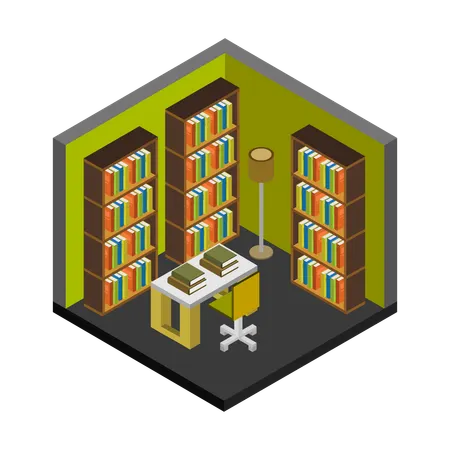 Sala de biblioteca  Ilustración