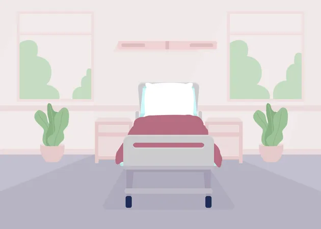 Sala cómoda para la recuperación del paciente.  Ilustración