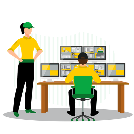 Sala de controle de tráfego  Illustration