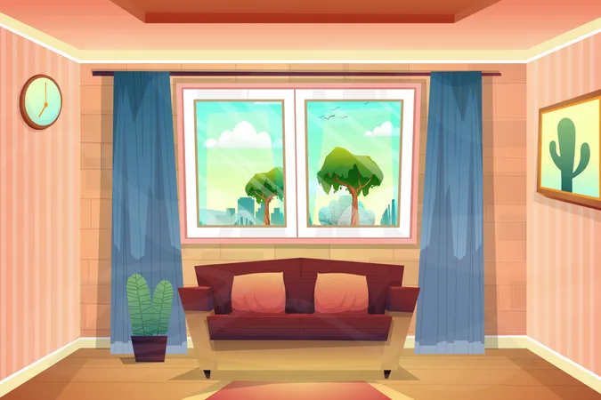 Sala de estar  Ilustração