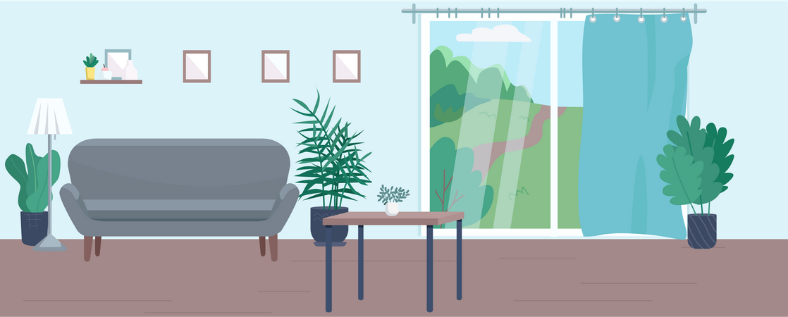 Sala de estar vazia  Ilustração