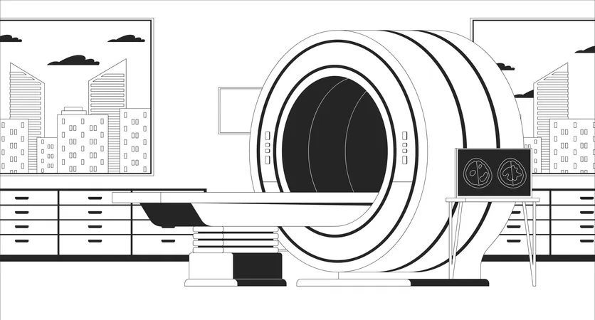 Sala de ressonância magnética  Ilustração