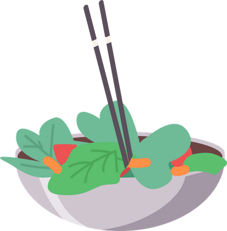 Salada de vegetais  Ilustração