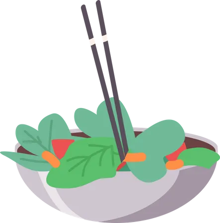 Salada de vegetais  Ilustração