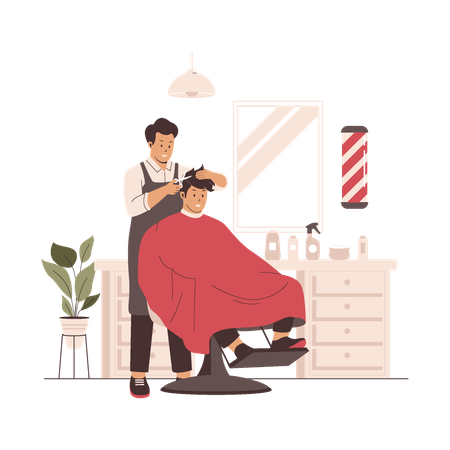 Salão de cabeleireiro  Ilustração