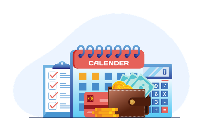 Salary Calendar Illustration