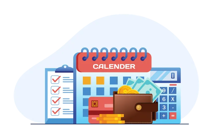 Salary Calendar  Illustration