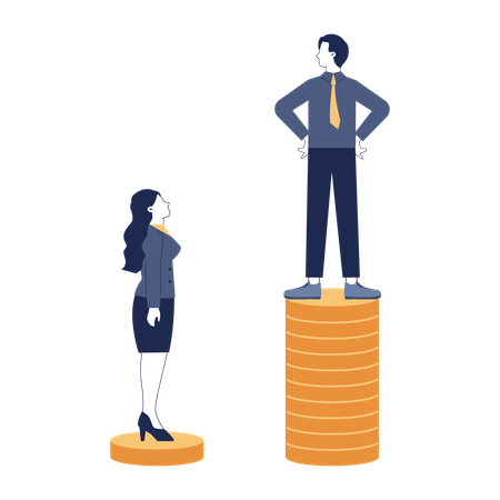 Salary discrimination among employees  Illustration