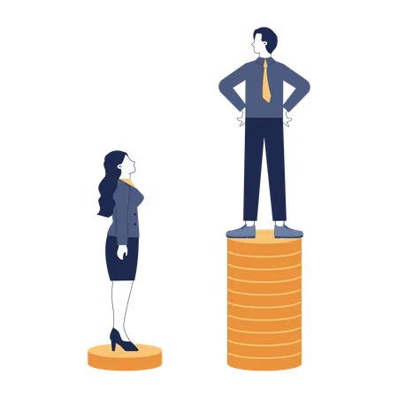 Salary discrimination among employees  Illustration