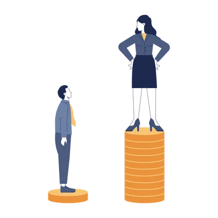 Salary inequality among employees  Illustration