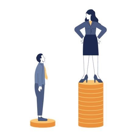 Salary inequality among employees  Illustration