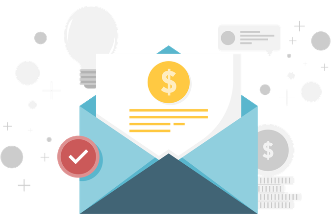 Salary mail  Illustration