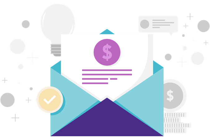 Salary Mail  Illustration