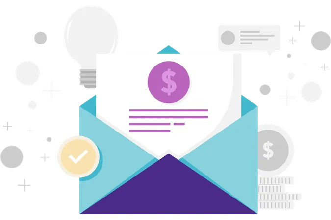 Salary Mail  Illustration