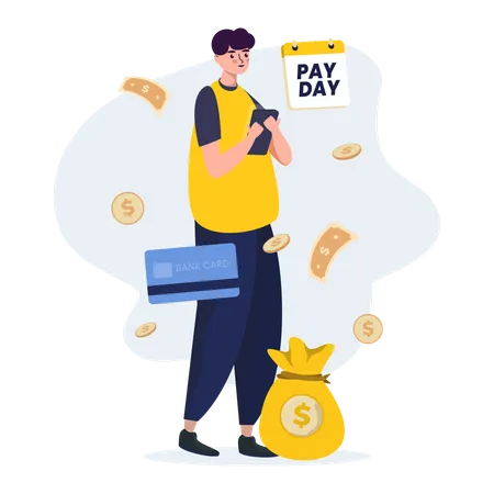 Salary payment Illustration