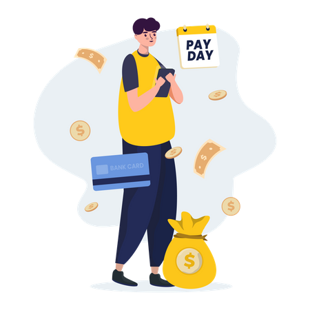 Salary payment  Illustration