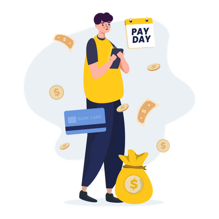 Salary payment  イラスト