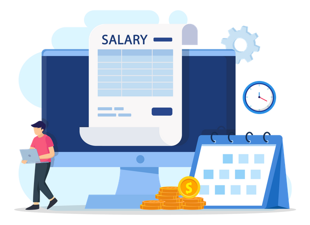 Salary Receipt  イラスト