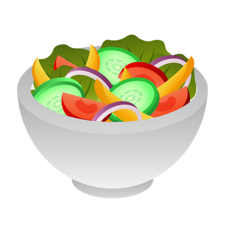 Salatschüssel  Illustration