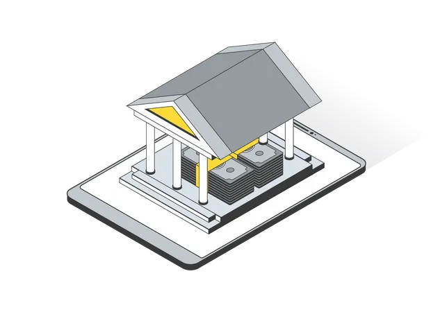 Saldo de cuenta bancaria  Ilustración