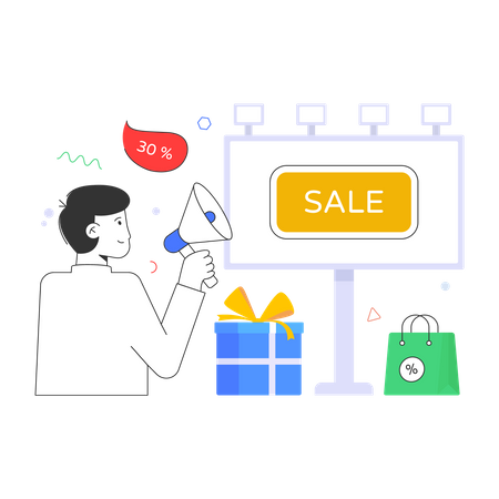 Sale Advertisement  Illustration