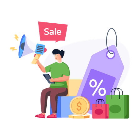 Sale Announcement  Illustration