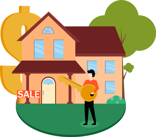 Sale for house  Illustration