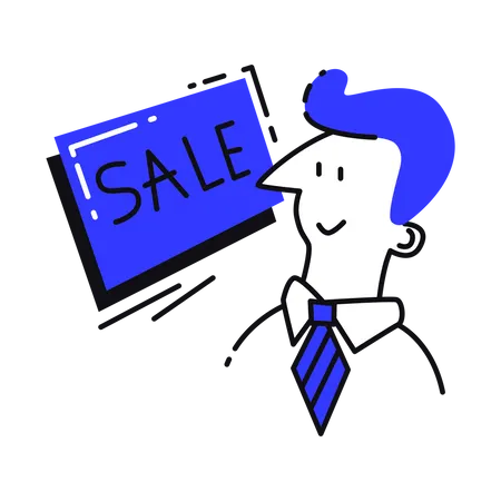 Sale Manager Illustration
